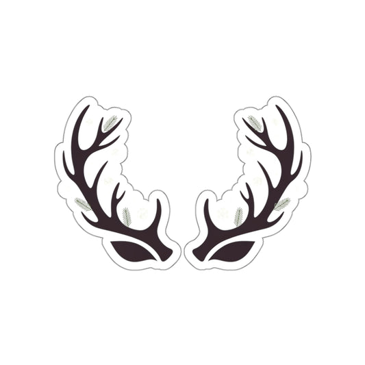 Winter Antler Ears Die-Cut Sticker