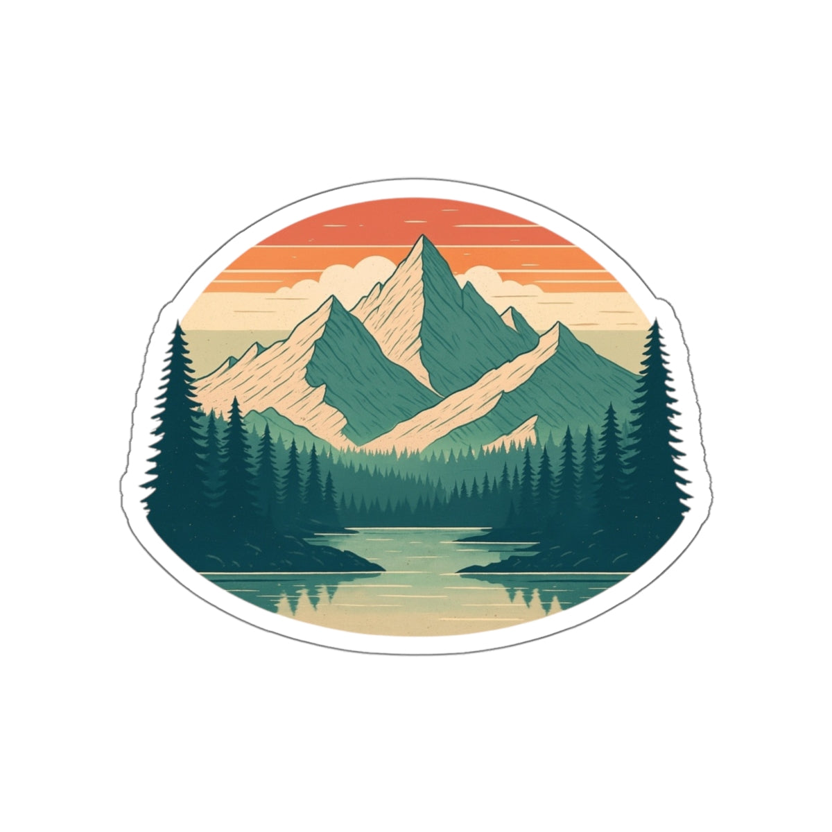 Mountain Echo – Premium Die-Cut Sticker