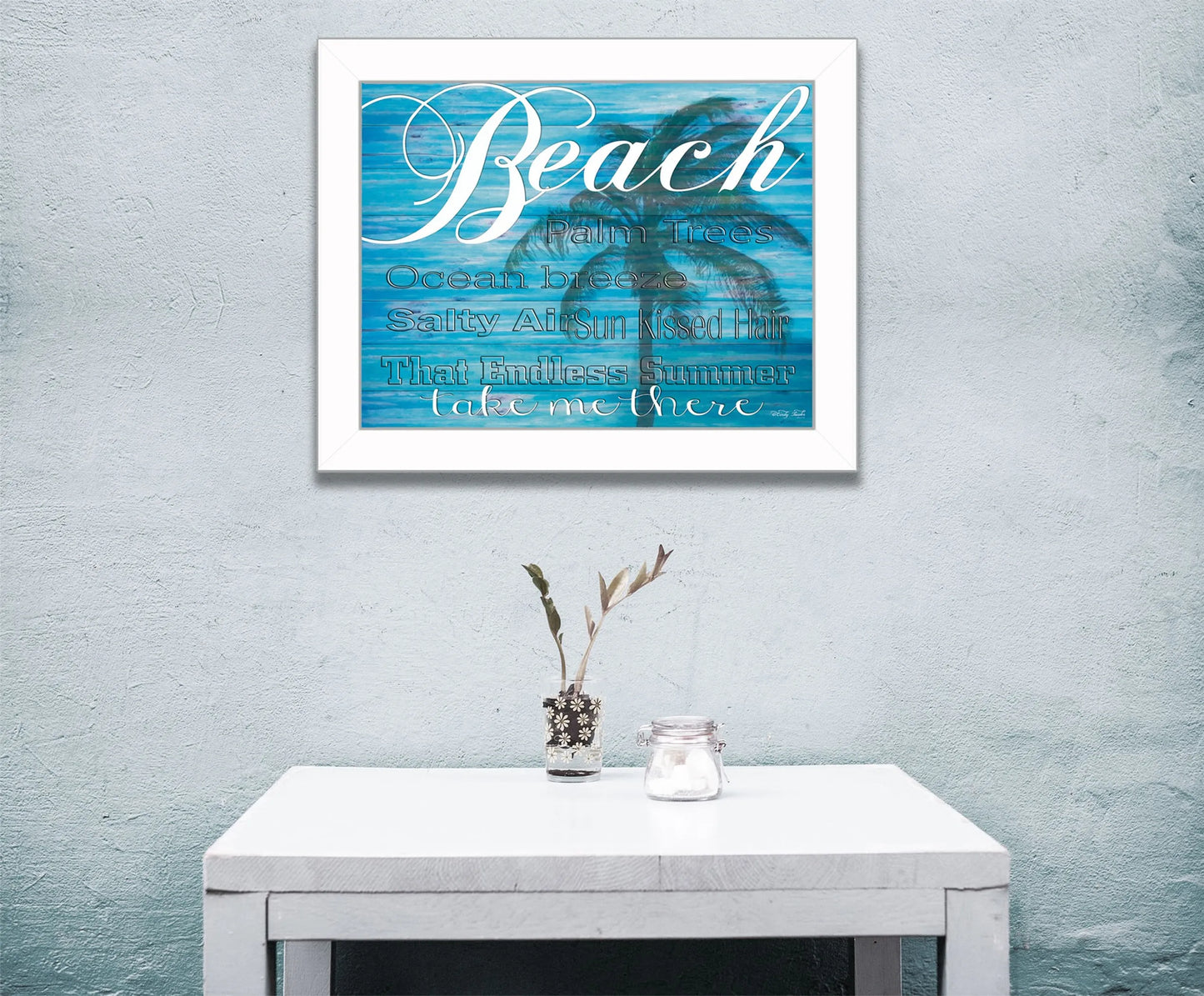 Beach Take Me There 2 White Framed Print Wall Art | Beach-Inspired Wall Decor