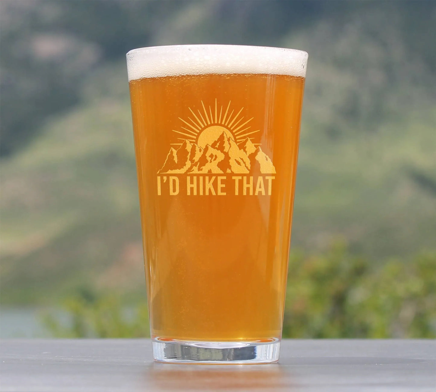 I'd Hike That Pint Glass for Beer | Hiking Gifts and Decor
