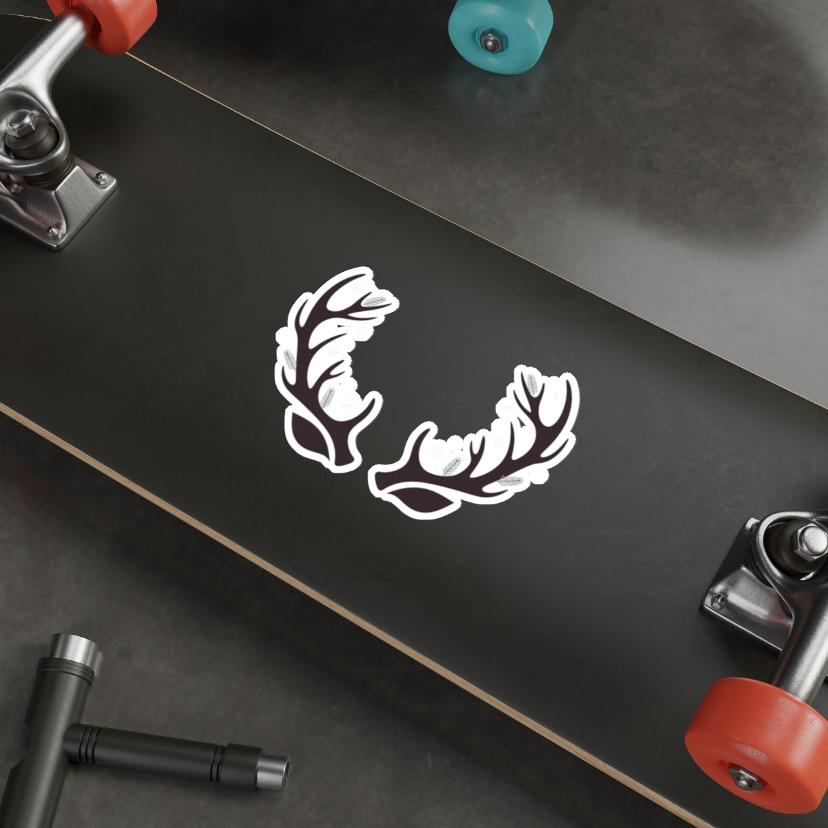 Winter Antler Ears Die-Cut Sticker