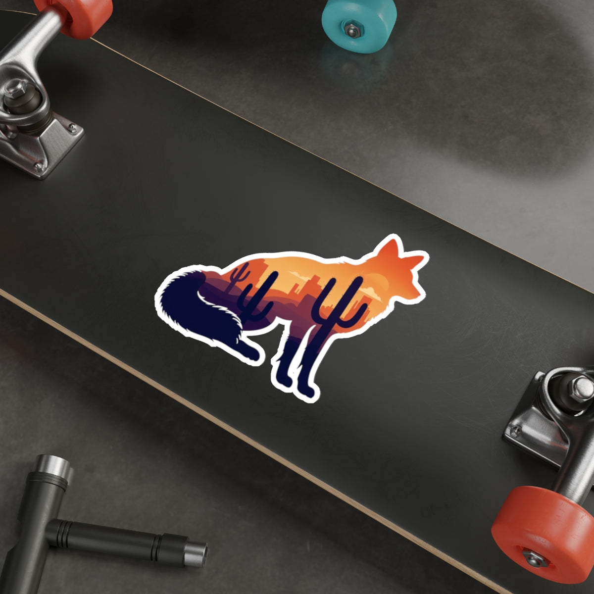 Desert Coyote Die-Cut Sticker
