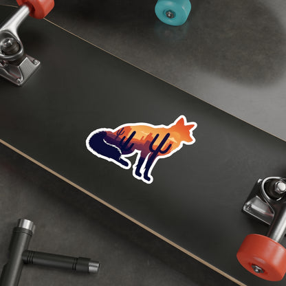 Desert Coyote Die-Cut Sticker