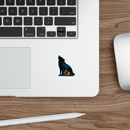 Moonlit Howl – Premium Die-Cut Sticker