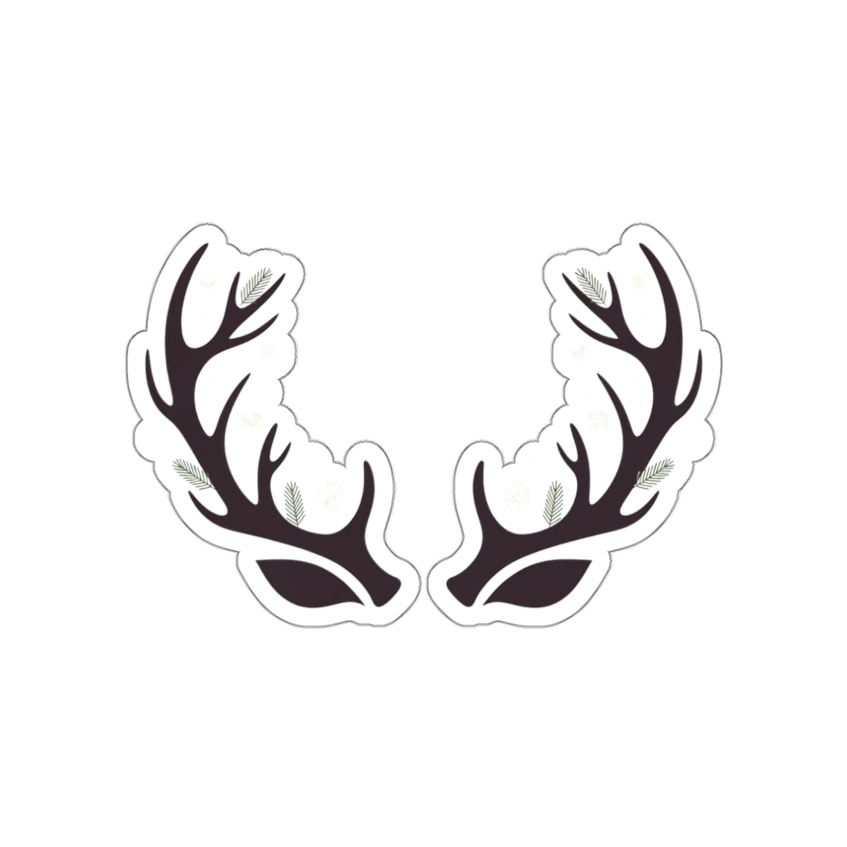 Winter Antler Ears Die-Cut Sticker
