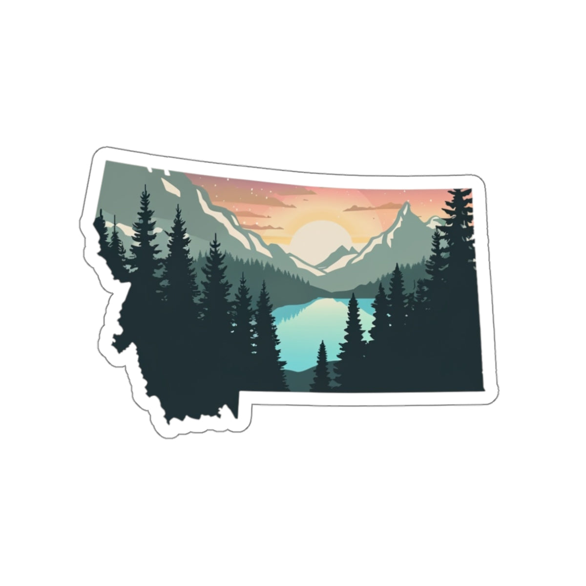 Montana Sunrise – Premium Die-Cut Sticker