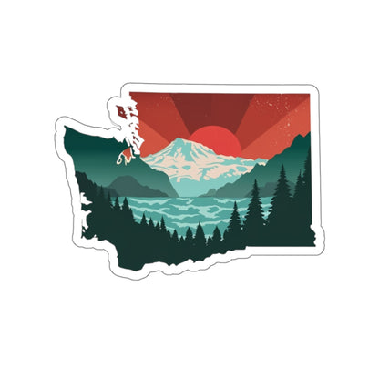Cascade Sunrise – Premium Die-Cut Sticker