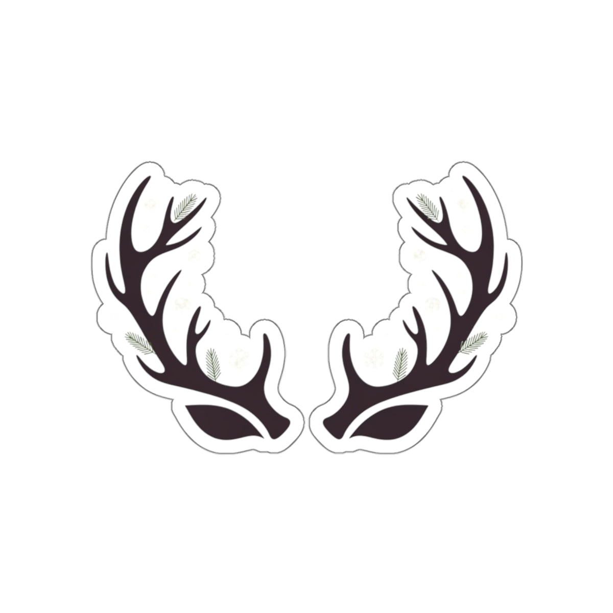 Winter Antler Ears Die-Cut Sticker