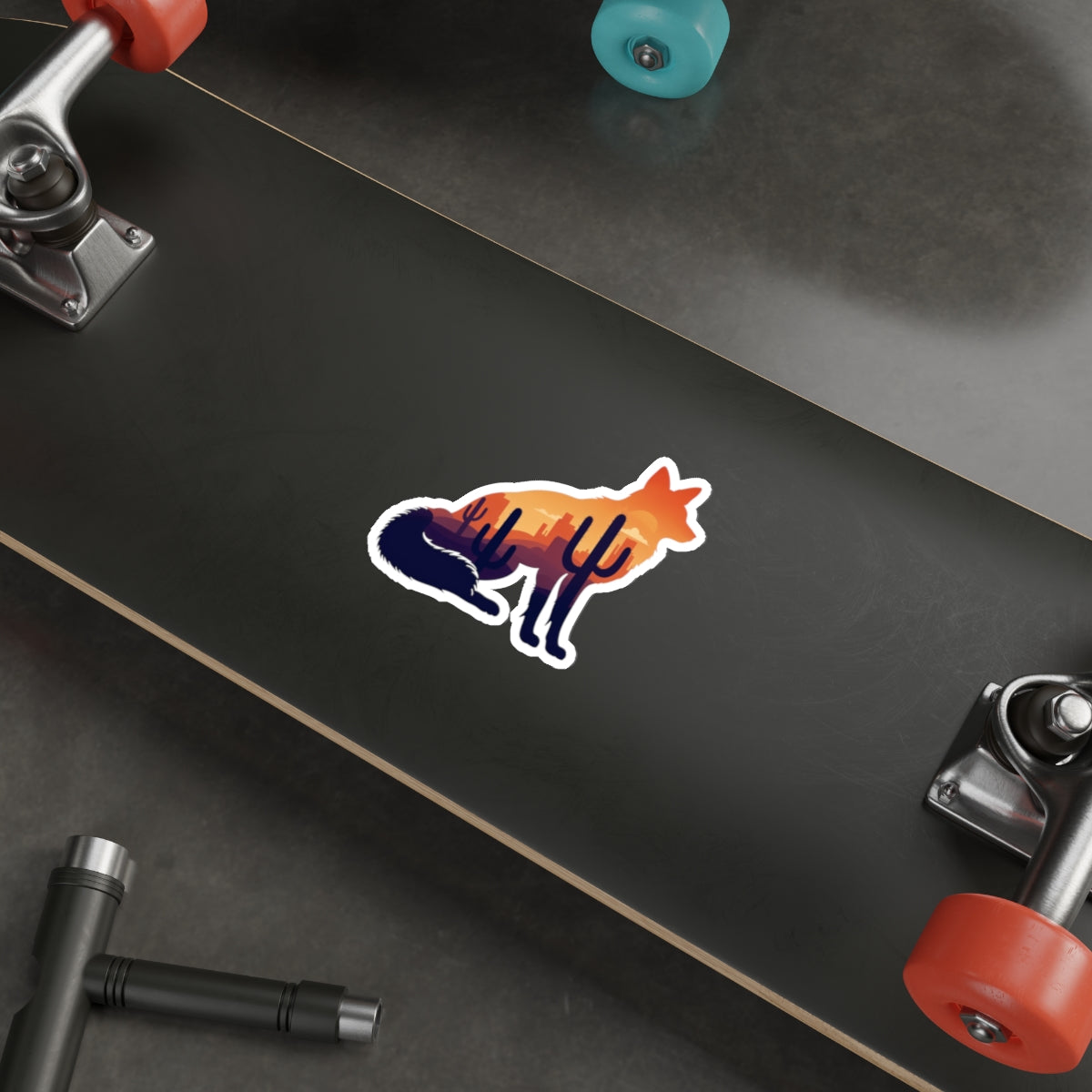Desert Coyote Die-Cut Sticker