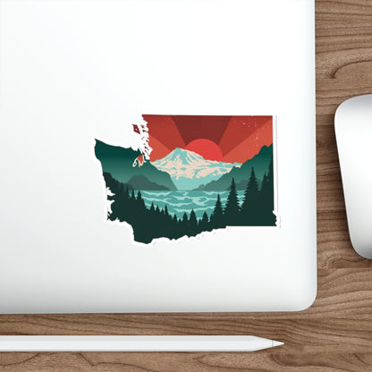 Cascade Sunrise – Premium Die-Cut Sticker