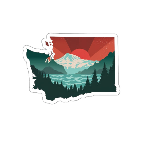 Cascade Sunrise – Premium Die-Cut Sticker