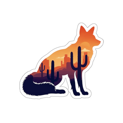 Desert Coyote Die-Cut Sticker
