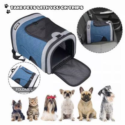 JESPET Pet Backpack Carrier for Small Dog, Puppy, Soft Carrier Backpack | Ideal for Traveling, Hiking, Walking and Outdoor Activities with Family