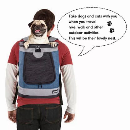 JESPET Pet Backpack Carrier for Small Dog, Puppy, Soft Carrier Backpack | Ideal for Traveling, Hiking, Walking and Outdoor Activities with Family