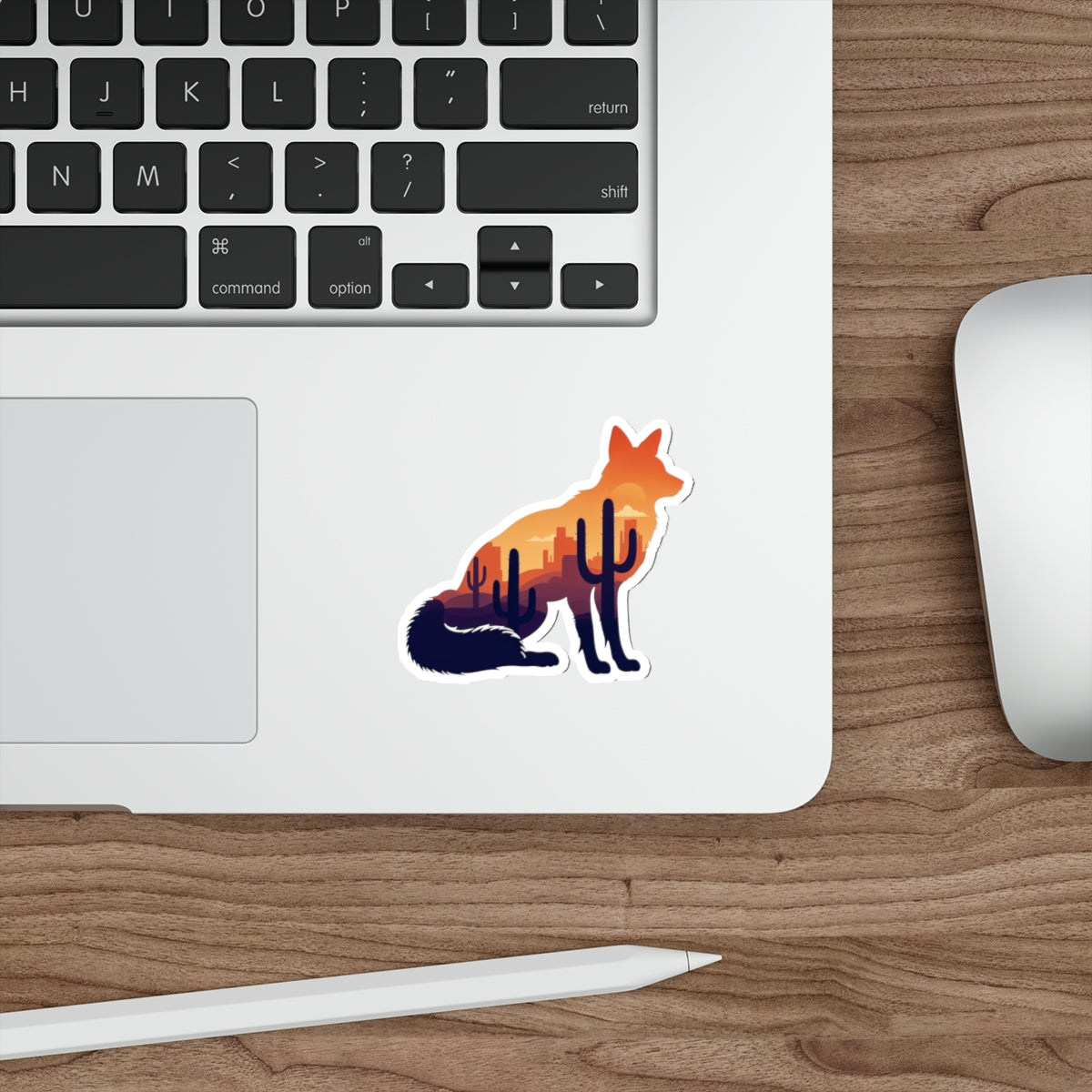 Desert Coyote Die-Cut Sticker