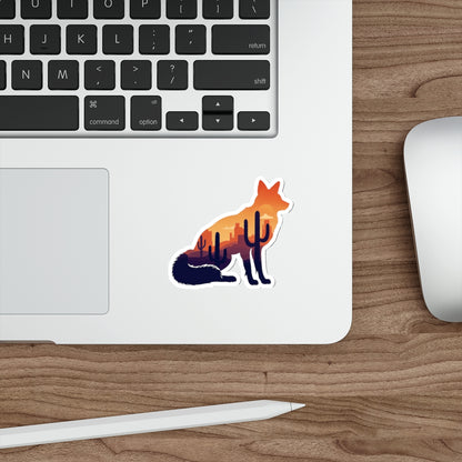 Desert Coyote Die-Cut Sticker