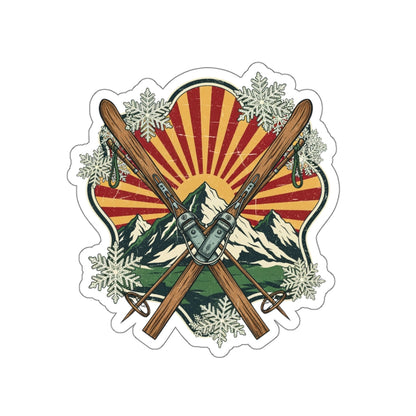 Vintage Ski Badge Die-Cut Sticker