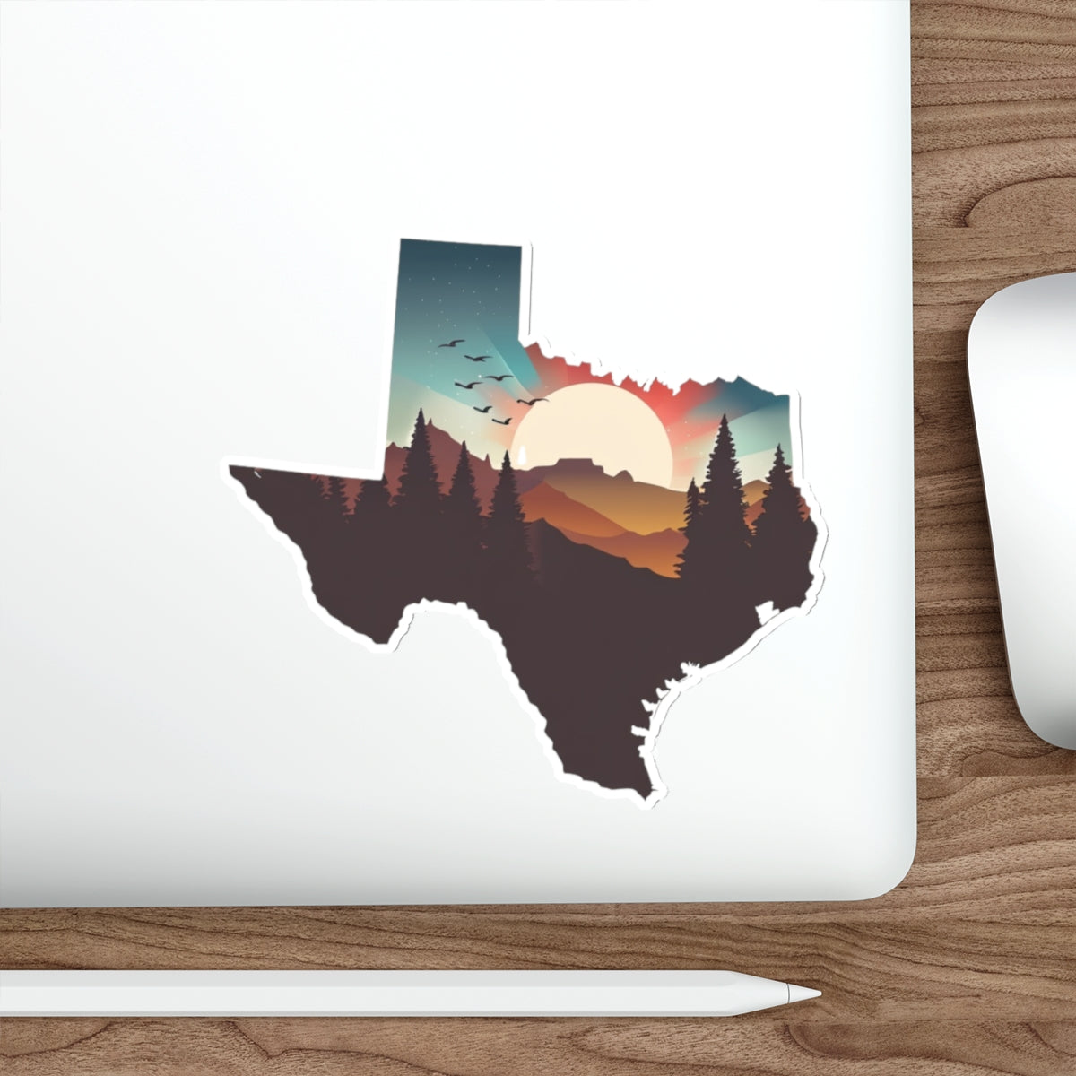 Texas Trail Sunset – Premium Die-Cut Sticker