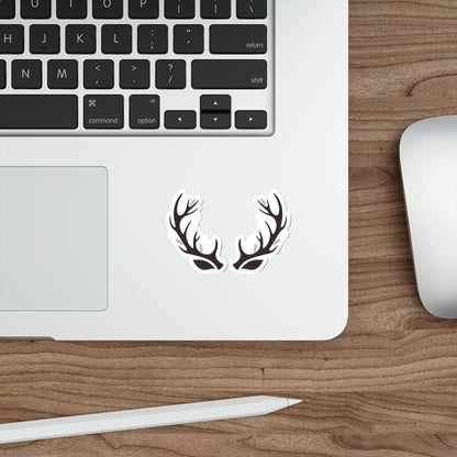 Winter Antler Ears Die-Cut Sticker