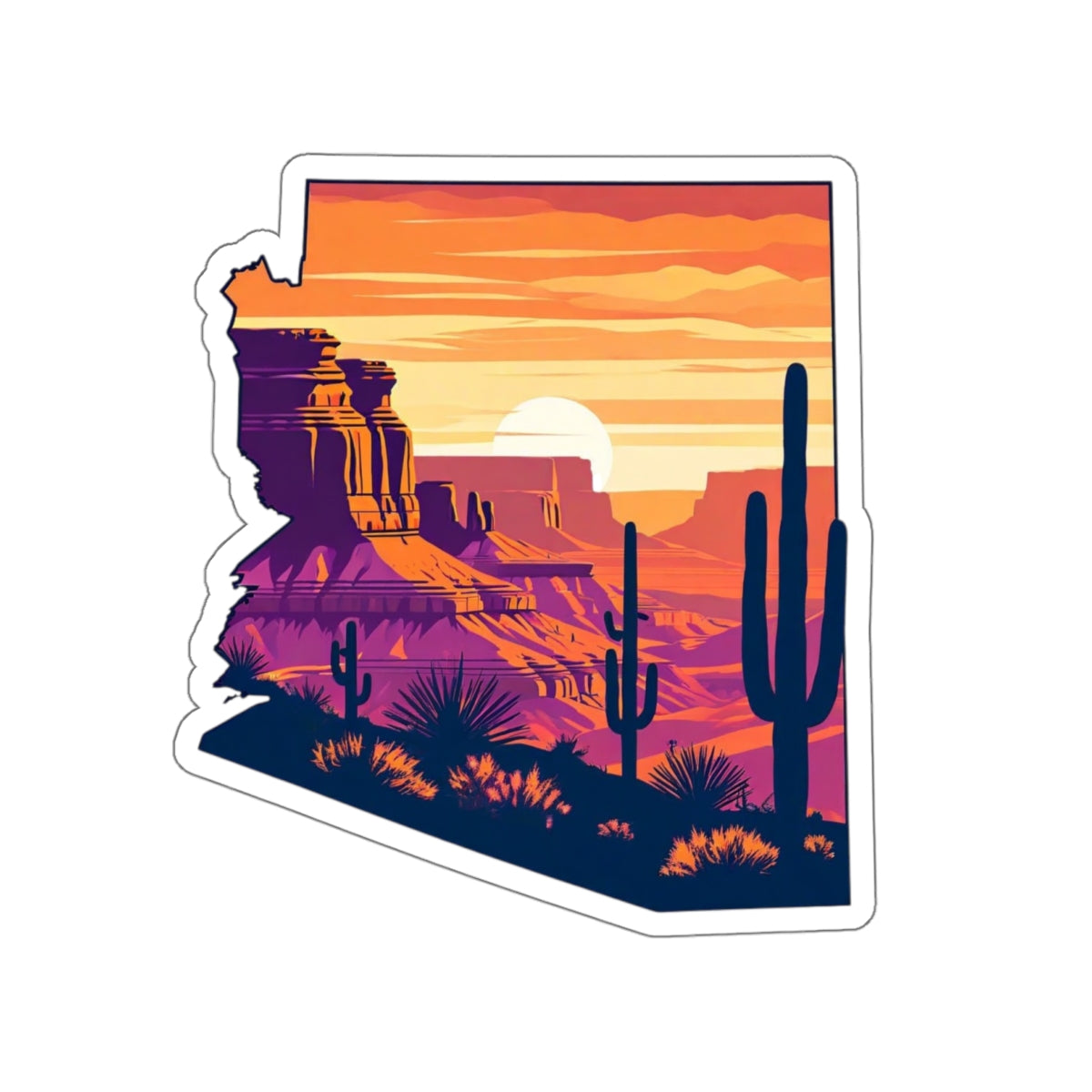 Desert Glow – Premium Die-Cut Sticker