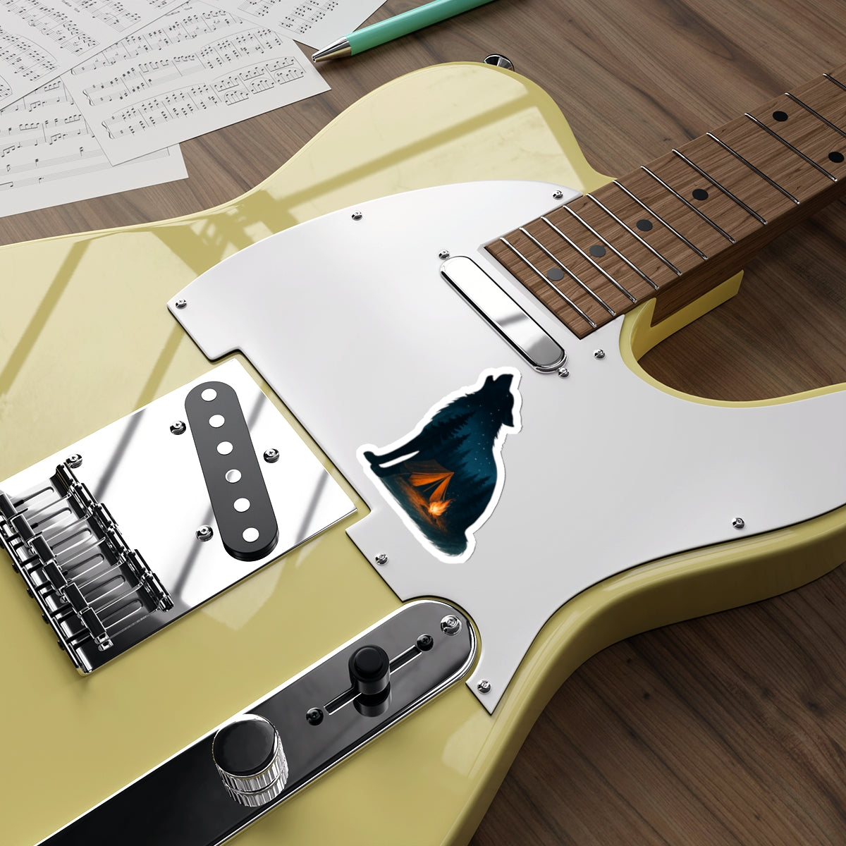 Moonlit Howl – Premium Die-Cut Sticker