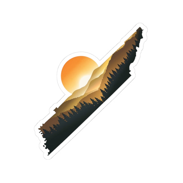 Tennessee Ridge Kiss-Cut Stickers | Smoky Mountains Sunset State Silhouette Design