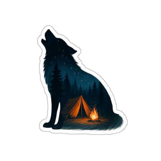 Moonlit Howl – Premium Die-Cut Sticker