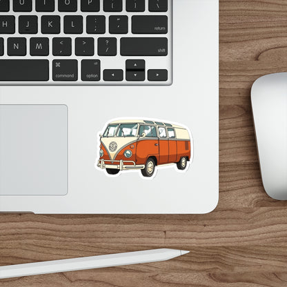 Retro Camper Van Die-Cut Sticker