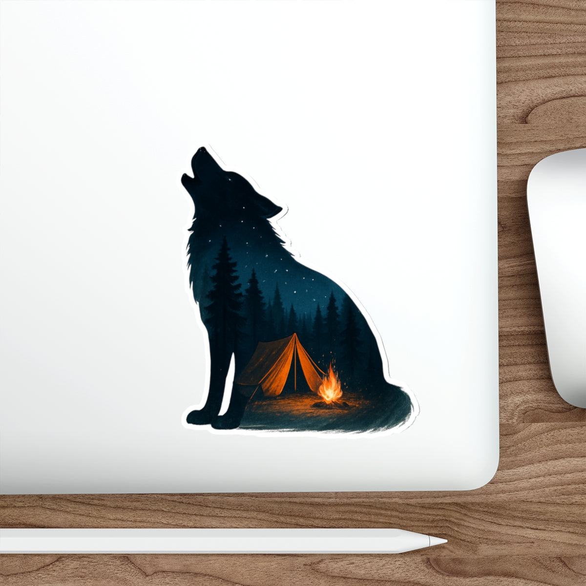 Moonlit Howl – Premium Die-Cut Sticker