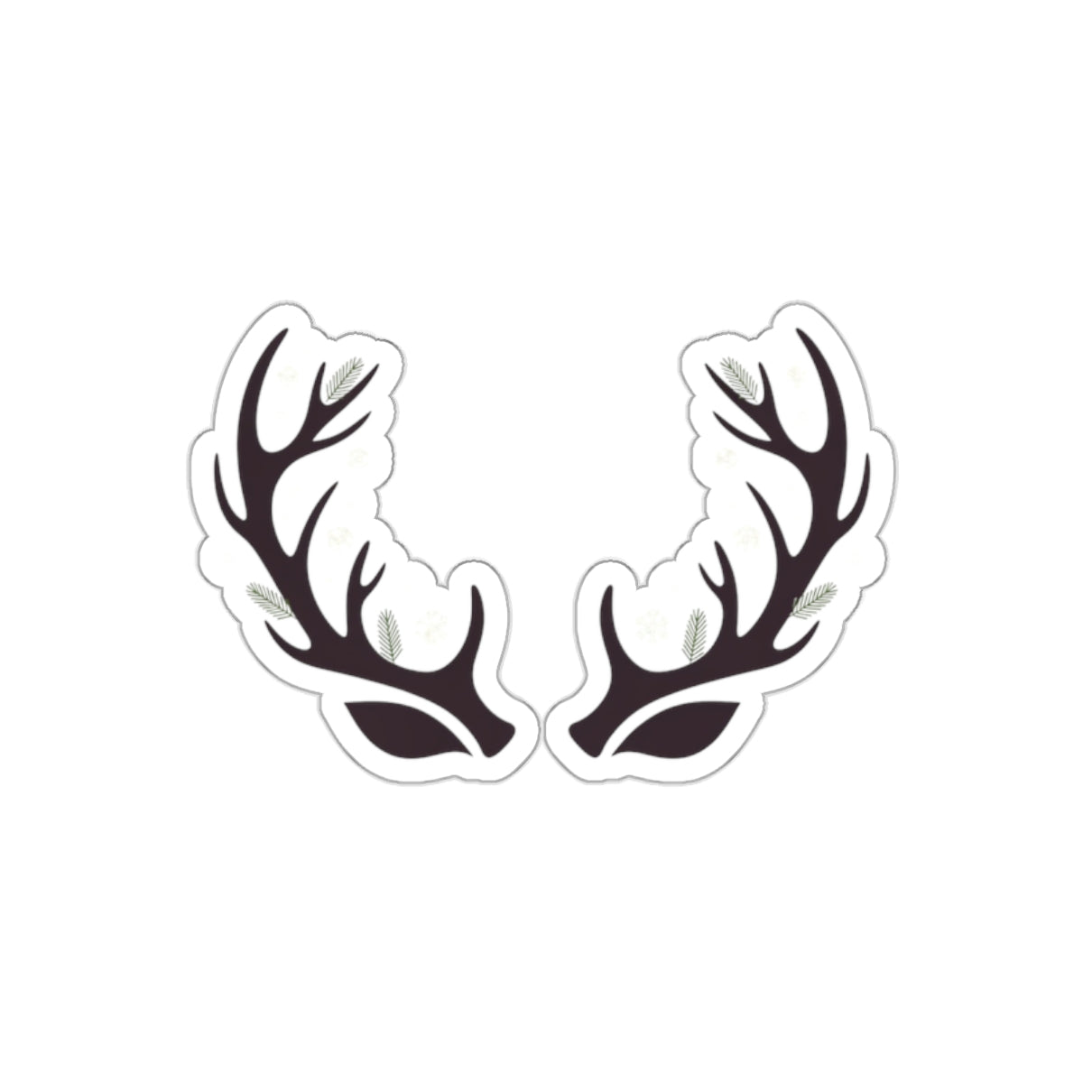 Winter Antler Ears Die-Cut Sticker