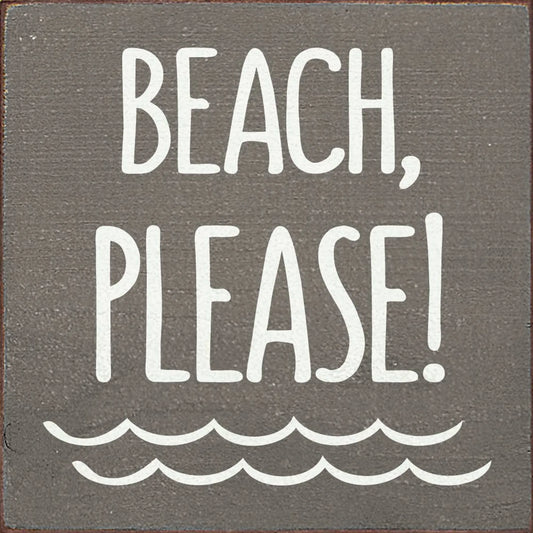 Beach Please Wood Sign | Beach-Inspired Wall Decor