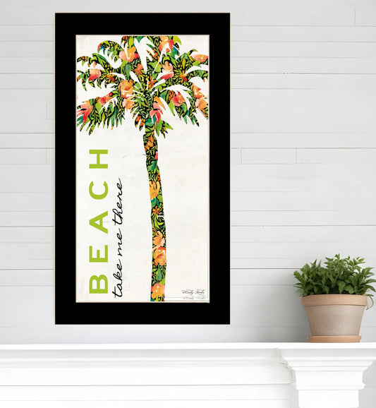 Beach Take Me There Black Framed Print Wall Art | Beach-Inspired Wall Decor
