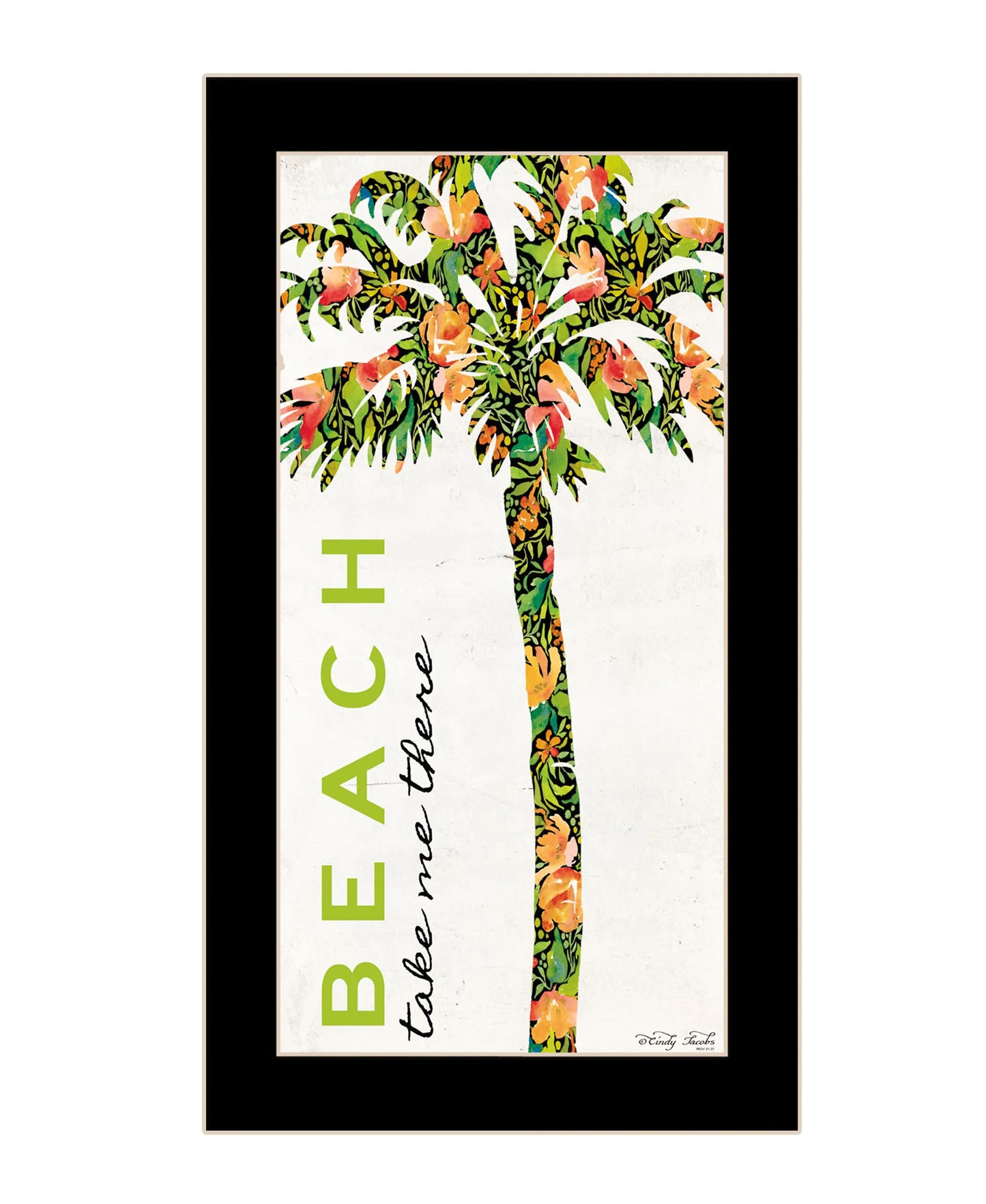 Beach Take Me There Black Framed Print Wall Art | Beach-Inspired Wall Decor