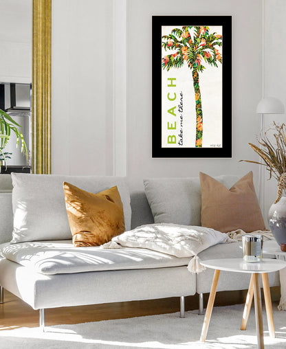 Beach Take Me There Black Framed Print Wall Art | Beach-Inspired Wall Decor