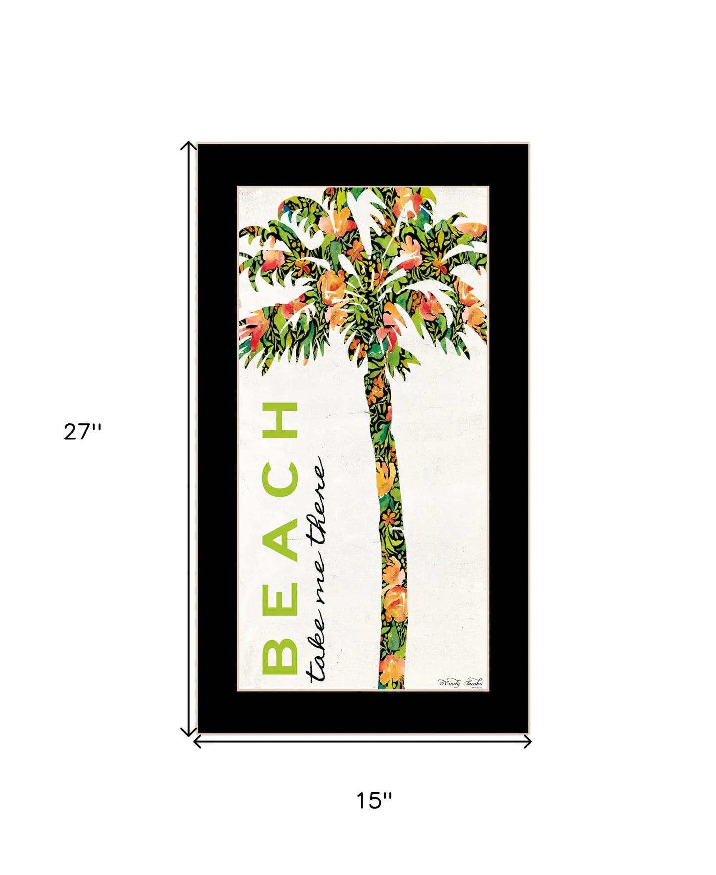 Beach Take Me There Black Framed Print Wall Art | Beach-Inspired Wall Decor