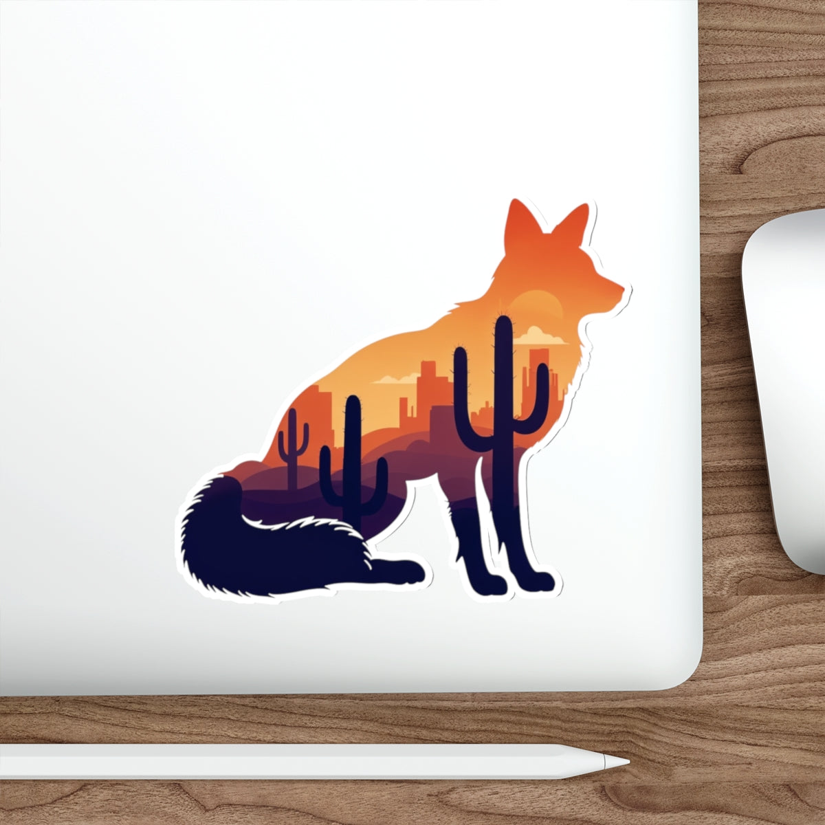 Desert Coyote Die-Cut Sticker