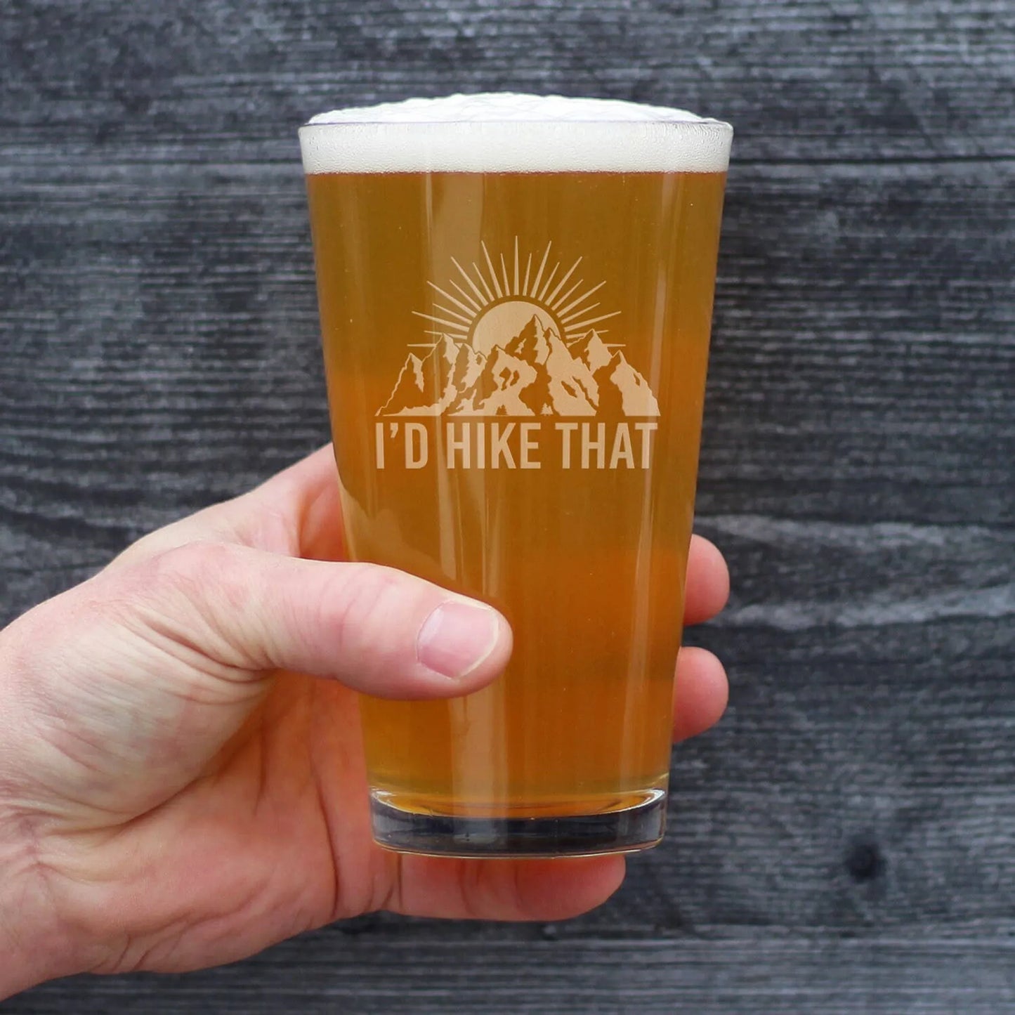 I'd Hike That Pint Glass for Beer | Hiking Gifts and Decor