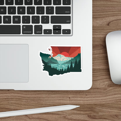 Cascade Sunrise – Premium Die-Cut Sticker