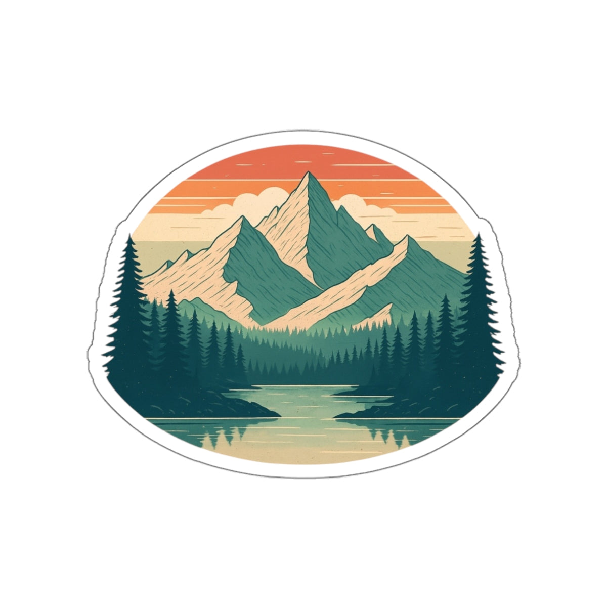 Mountain Echo – Premium Die-Cut Sticker