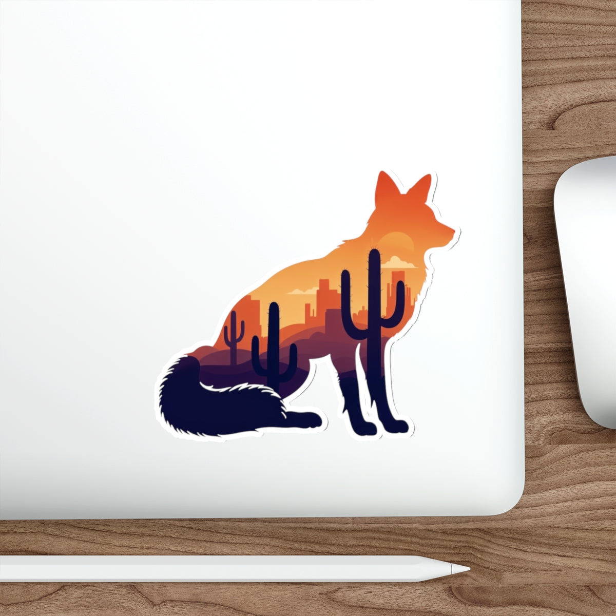 Desert Coyote Die-Cut Sticker