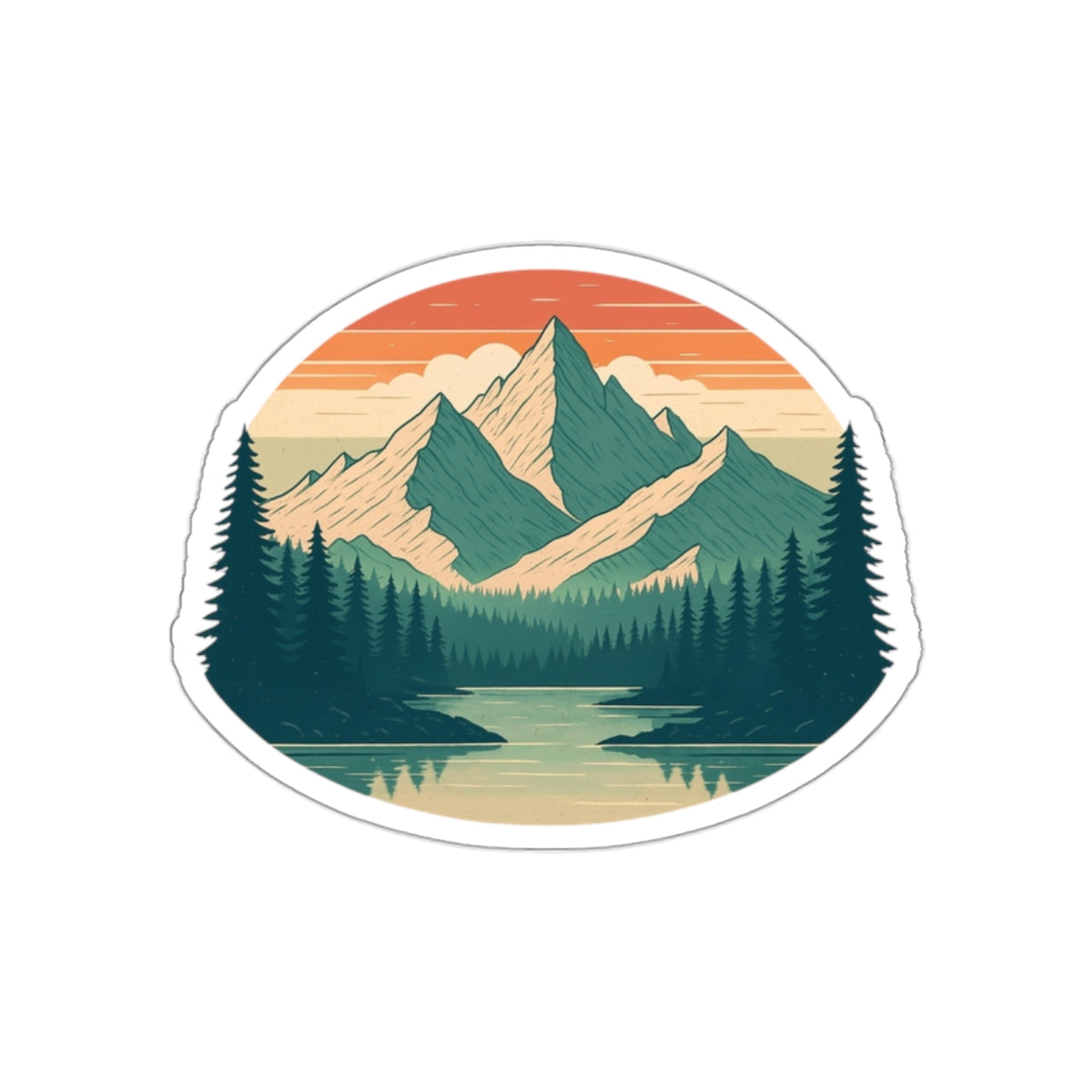 Mountain Echo – Premium Die-Cut Sticker