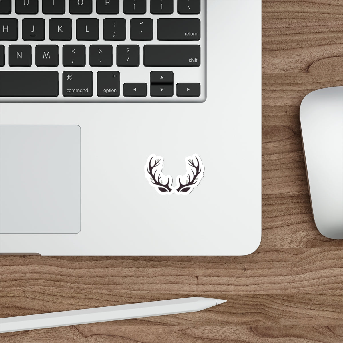 Winter Antler Ears Die-Cut Sticker