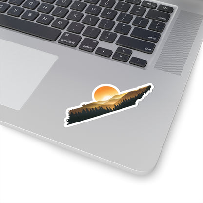 Tennessee Ridge Kiss-Cut Stickers | Smoky Mountains Sunset State Silhouette Design