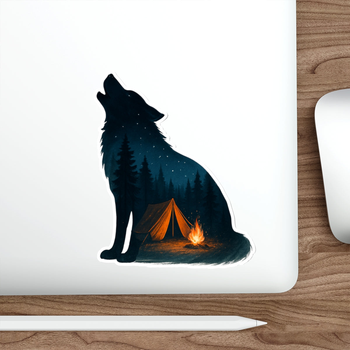 Moonlit Howl – Premium Die-Cut Sticker