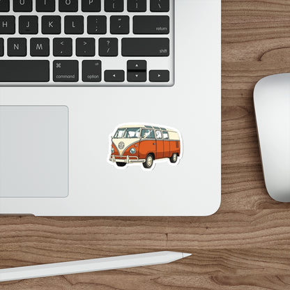 Retro Camper Van Die-Cut Sticker