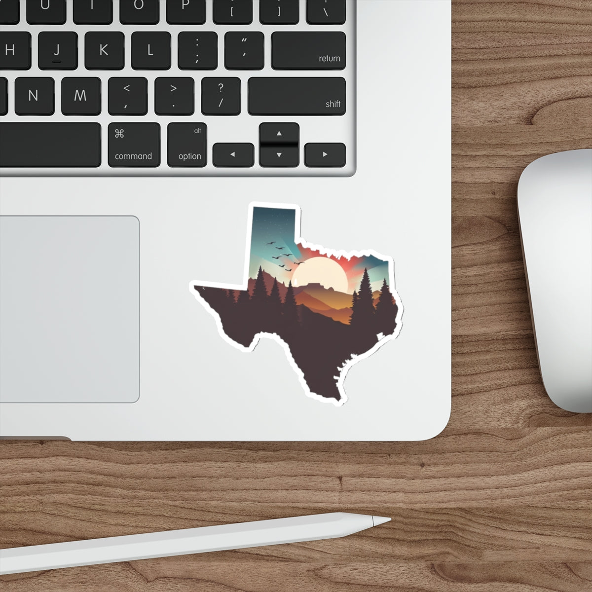Texas Trail Sunset – Premium Die-Cut Sticker