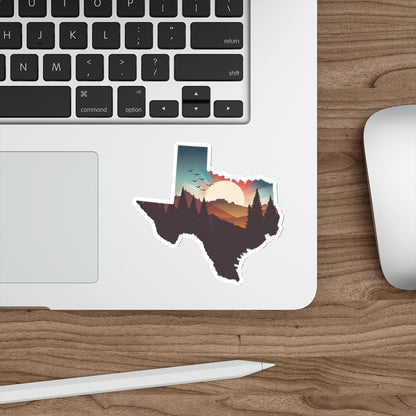 Texas Trail Sunset – Premium Die-Cut Sticker