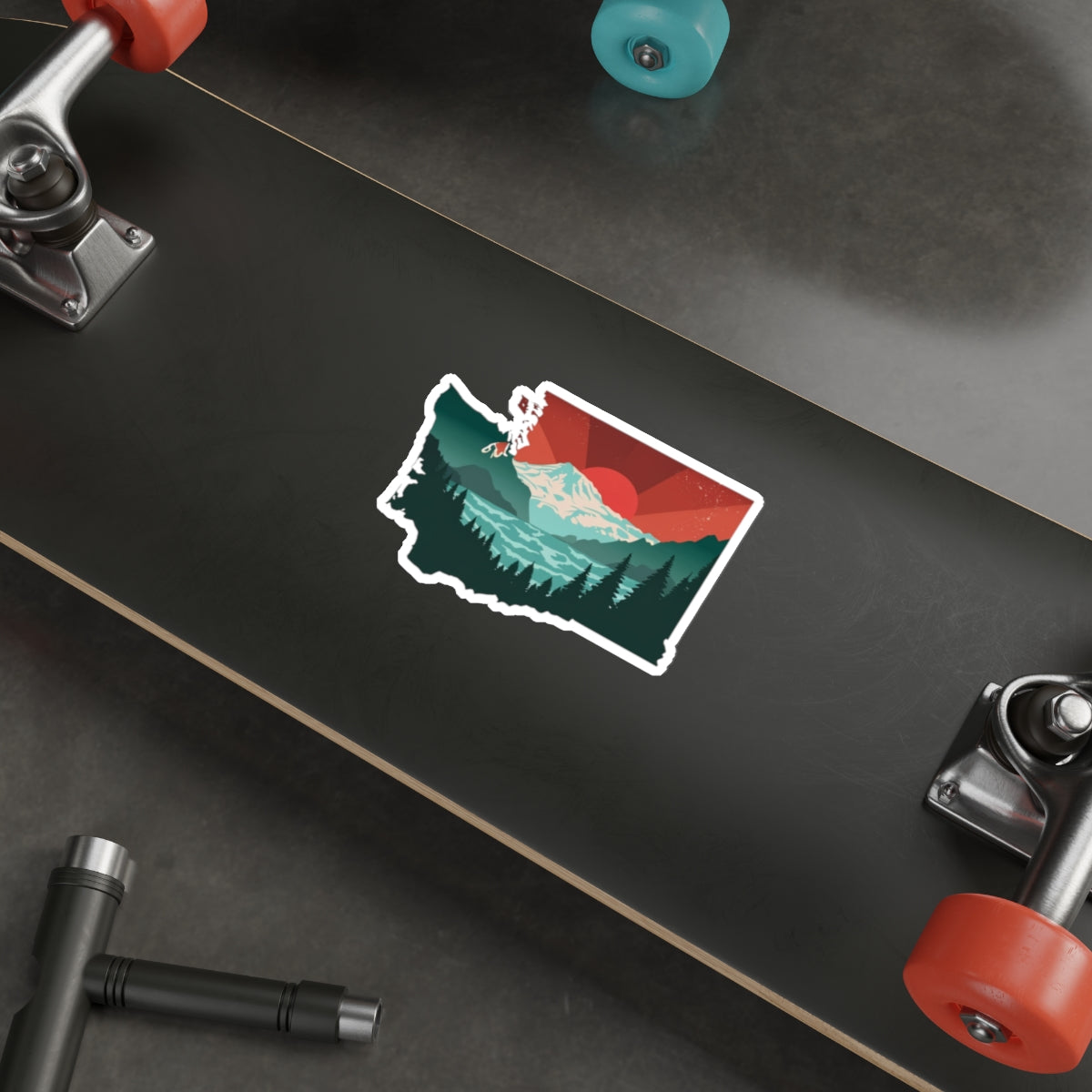 Cascade Sunrise – Premium Die-Cut Sticker